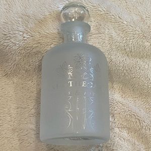 "APOTHECARY Herbs & Potions" Frosted Glass Decanter Halloween Decor NWT